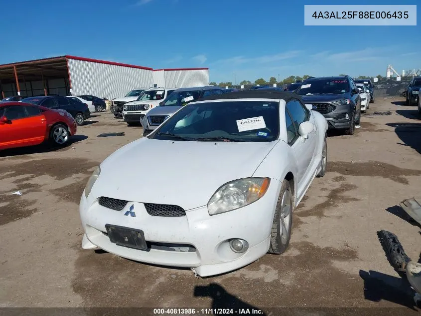 2008 Mitsubishi Eclipse Gs VIN: 4A3AL25F88E006435 Lot: 40813986