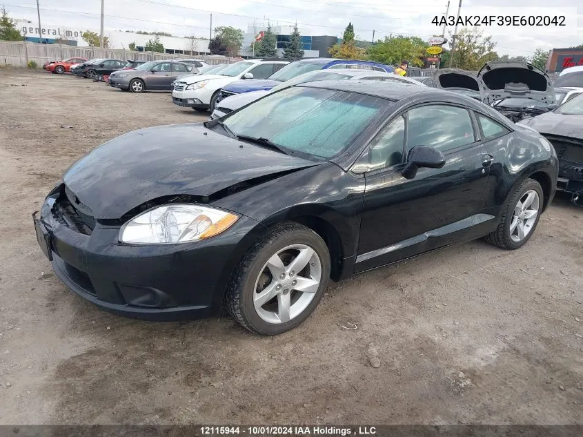 2009 Mitsubishi Eclipse Gs VIN: 4A3AK24F39E602042 Lot: 12115944