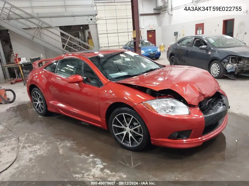 4A3AK34T59E022755 2009 Mitsubishi Eclipse Gt