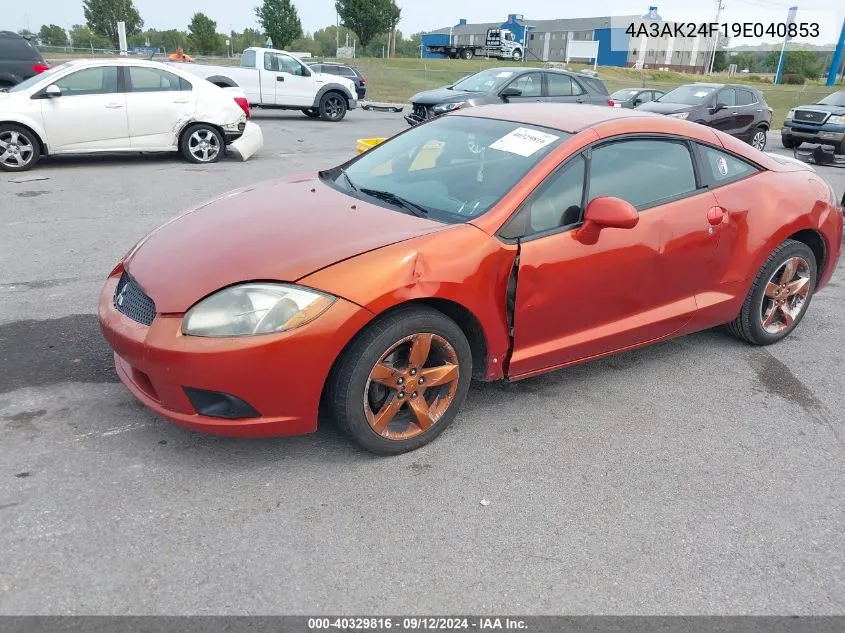 4A3AK24F19E040853 2009 Mitsubishi Eclipse Gs