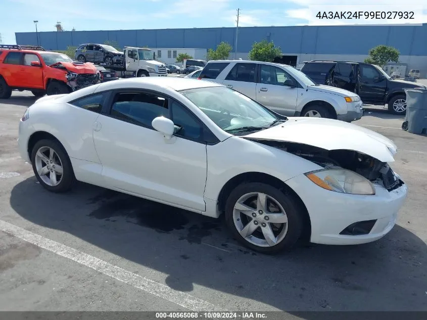 2009 Mitsubishi Eclipse Gs VIN: 4A3AK24F99E027932 Lot: 40565068