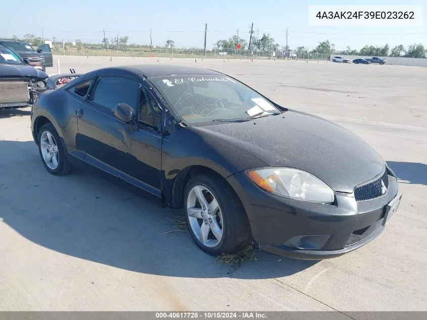 2009 Mitsubishi Eclipse Gs VIN: 4A3AK24F39E023262 Lot: 40617728