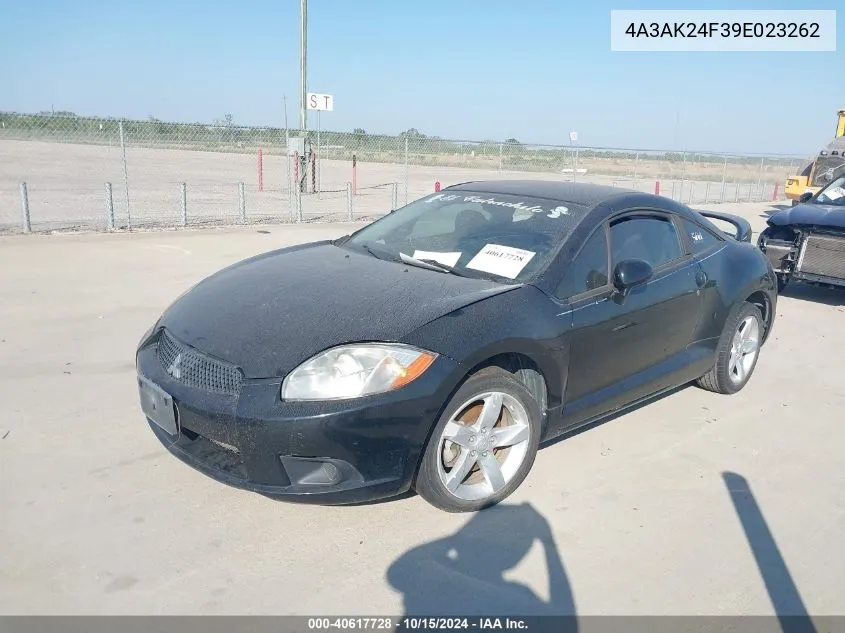 2009 Mitsubishi Eclipse Gs VIN: 4A3AK24F39E023262 Lot: 40617728