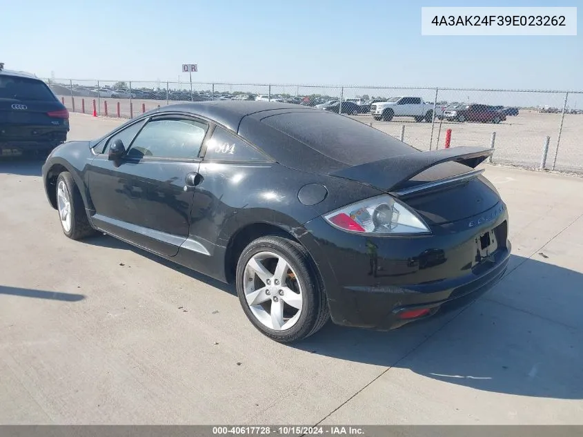 2009 Mitsubishi Eclipse Gs VIN: 4A3AK24F39E023262 Lot: 40617728