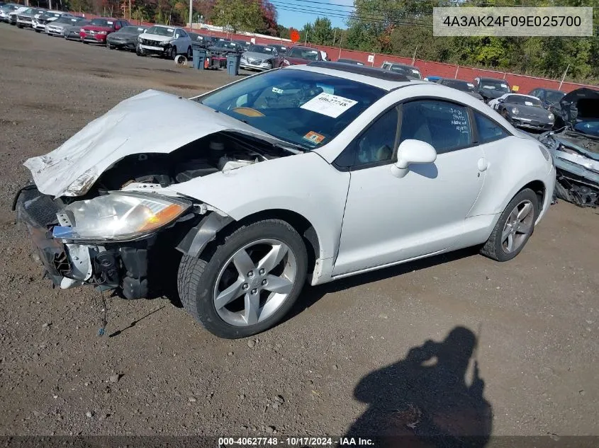 2009 Mitsubishi Eclipse Gs VIN: 4A3AK24F09E025700 Lot: 40627748