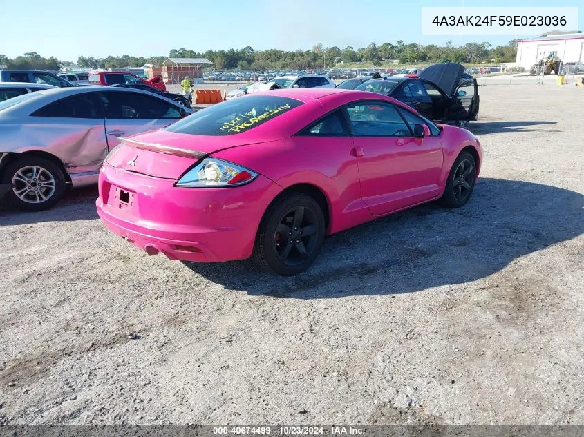 2009 Mitsubishi Eclipse Gs VIN: 4A3AK24F59E023036 Lot: 40674499