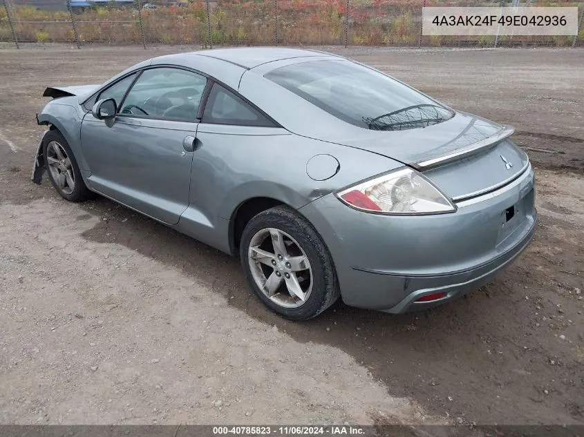 2009 Mitsubishi Eclipse Gs VIN: 4A3AK24F49E042936 Lot: 40785823