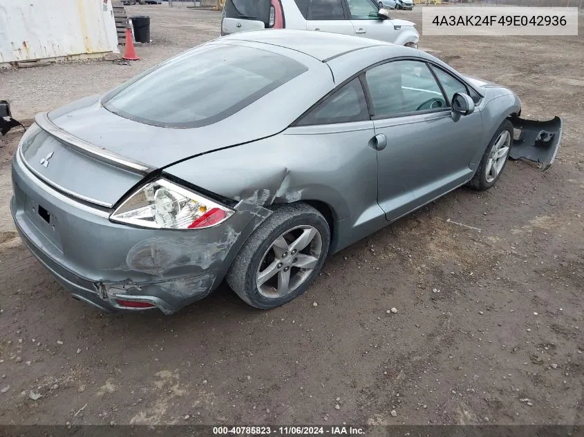 2009 Mitsubishi Eclipse Gs VIN: 4A3AK24F49E042936 Lot: 40785823