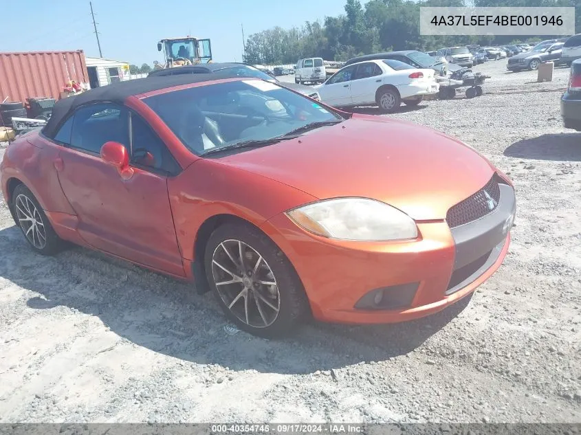 2011 Mitsubishi Eclipse Spyder Gs Sport VIN: 4A37L5EF4BE001946 Lot: 40354745