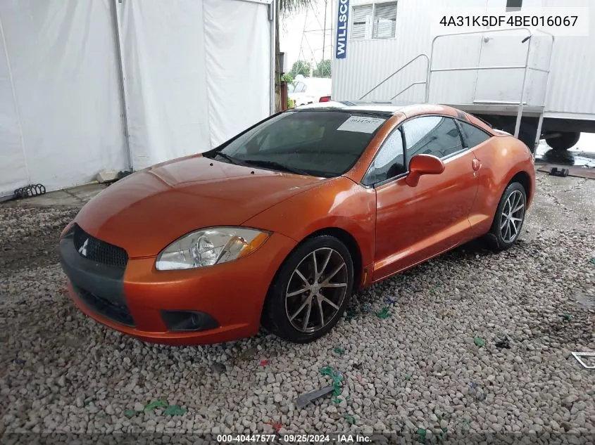 2011 Mitsubishi Eclipse Gs/Gs Sport VIN: 4A31K5DF4BE016067 Lot: 40447577