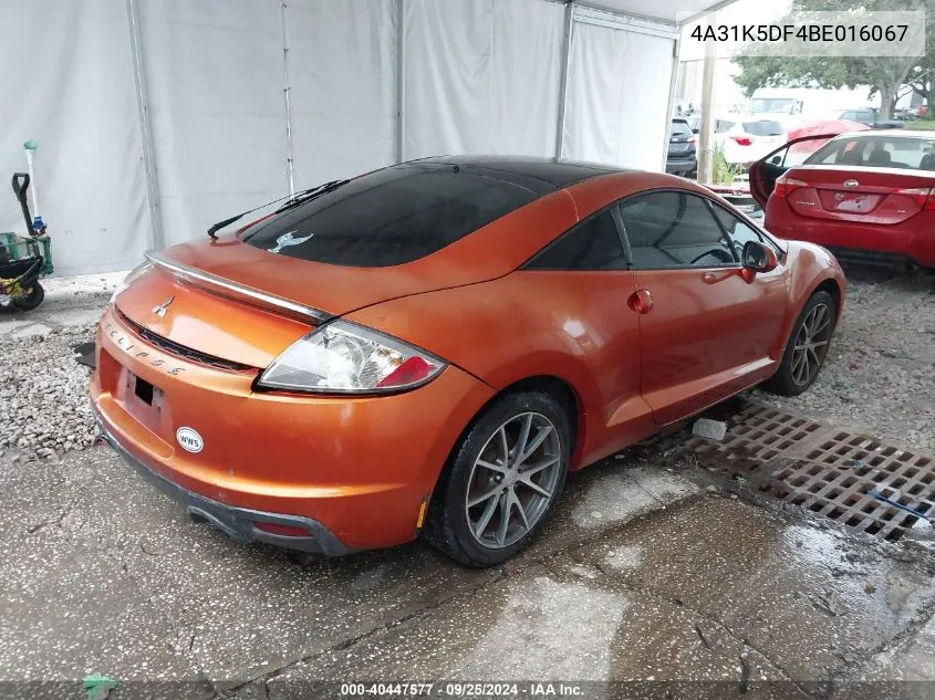 2011 Mitsubishi Eclipse Gs/Gs Sport VIN: 4A31K5DF4BE016067 Lot: 40447577