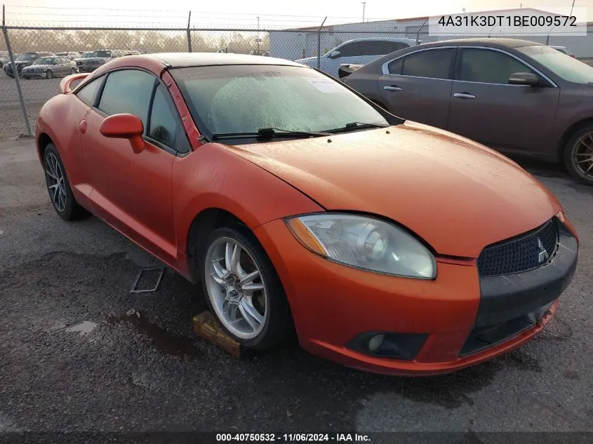 2011 Mitsubishi Eclipse Gt VIN: 4A31K3DT1BE009572 Lot: 40750532