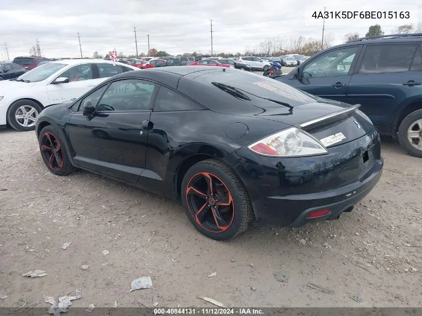 2011 Mitsubishi Eclipse Gs/Gs Sport VIN: 4A31K5DF6BE015163 Lot: 40844131