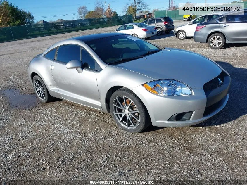 2012 Mitsubishi Eclipse Gs/Gs Sport/Se VIN: 4A31K5DF3CE008172 Lot: 40839311