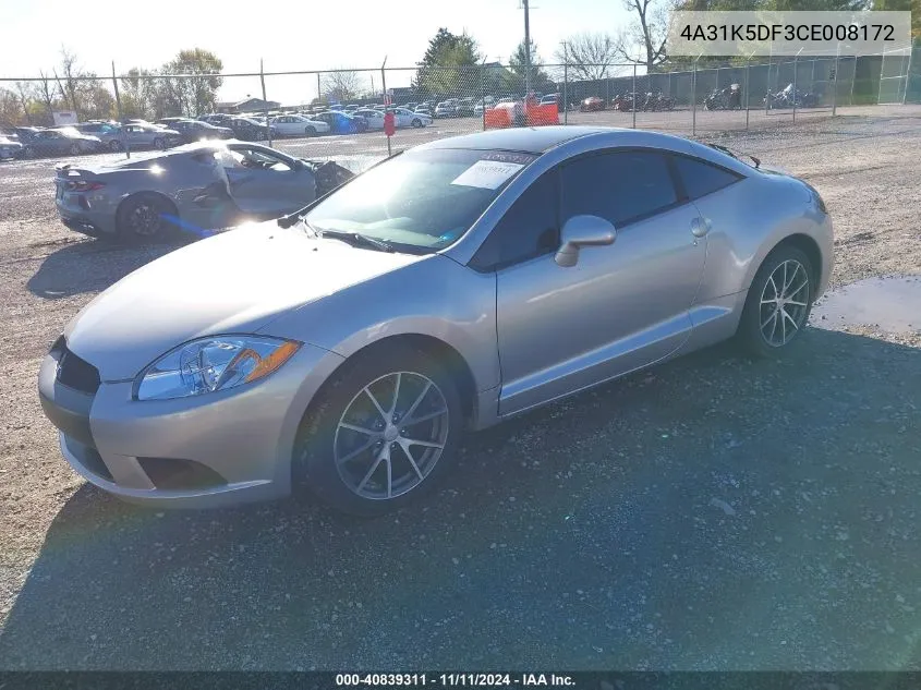 2012 Mitsubishi Eclipse Gs/Gs Sport/Se VIN: 4A31K5DF3CE008172 Lot: 40839311