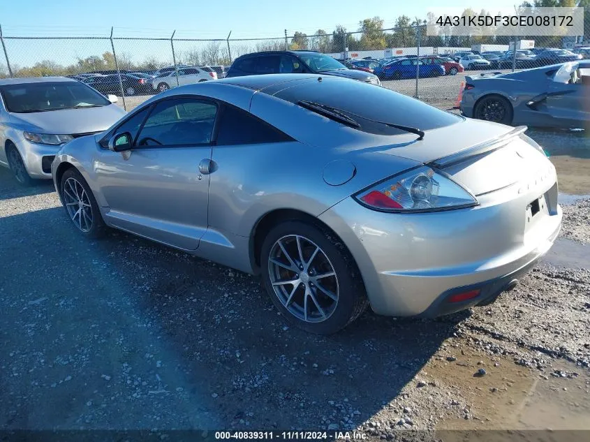 2012 Mitsubishi Eclipse Gs/Gs Sport/Se VIN: 4A31K5DF3CE008172 Lot: 40839311