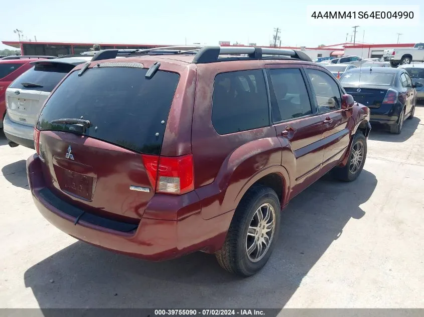 2004 Mitsubishi Endeavor Limited VIN: 4A4MM41S64E004990 Lot: 39755090