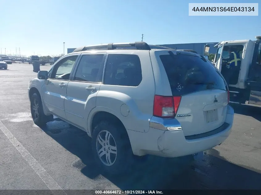 4A4MN31S64E043134 2004 Mitsubishi Endeavor Xls