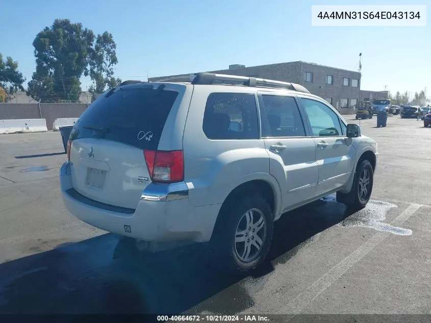 2004 Mitsubishi Endeavor Xls VIN: 4A4MN31S64E043134 Lot: 40664672