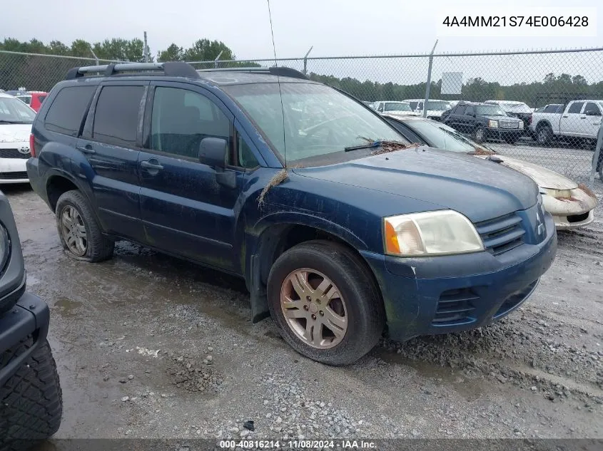 2004 Mitsubishi Endeavor Ls VIN: 4A4MM21S74E006428 Lot: 40816214