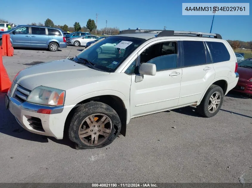 2004 Mitsubishi Endeavor Xls VIN: 4A4MM31S34E029761 Lot: 40821190