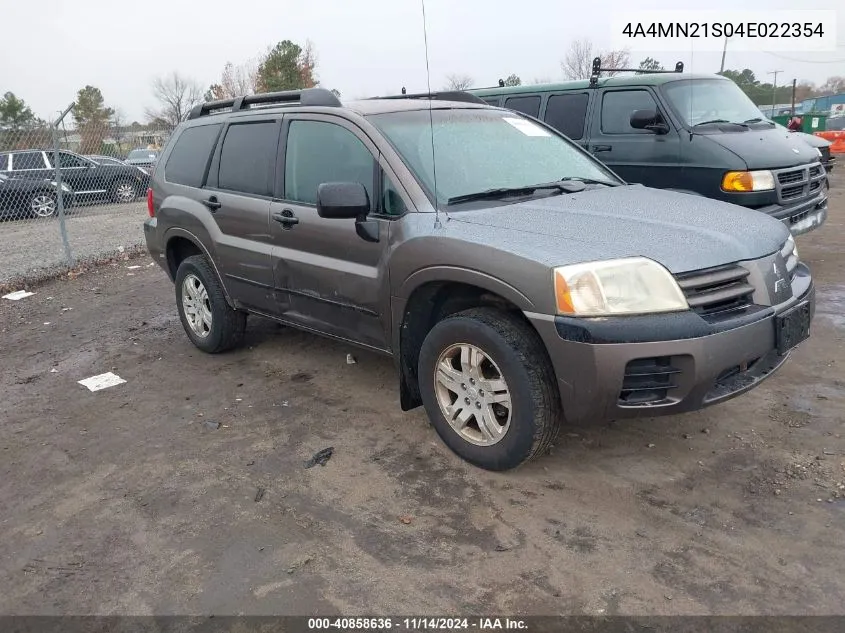 2004 Mitsubishi Endeavor Ls VIN: 4A4MN21S04E022354 Lot: 40858636