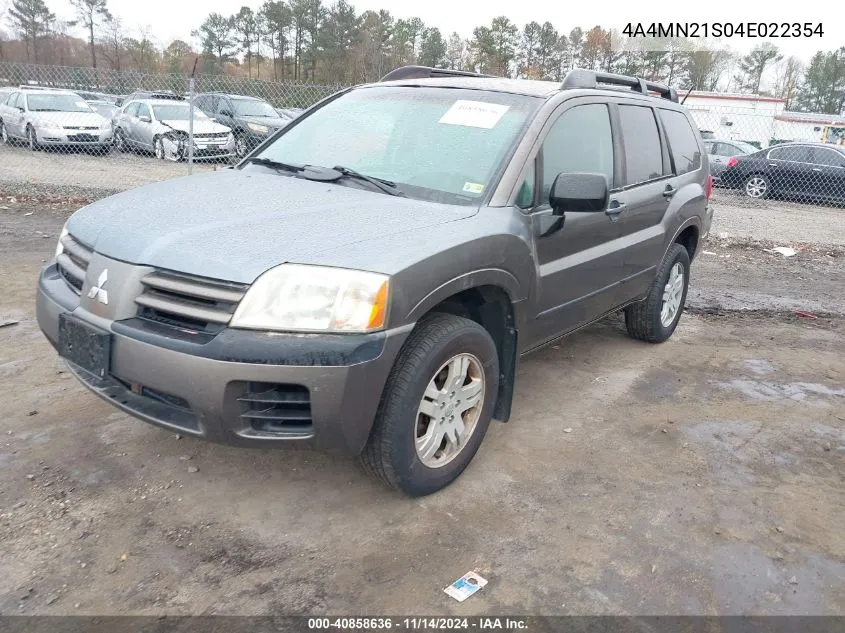 2004 Mitsubishi Endeavor Ls VIN: 4A4MN21S04E022354 Lot: 40858636