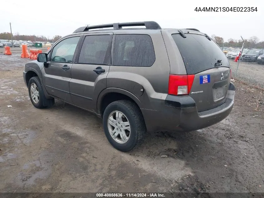 2004 Mitsubishi Endeavor Ls VIN: 4A4MN21S04E022354 Lot: 40858636