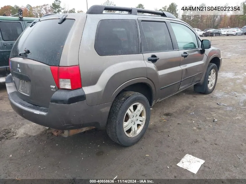 2004 Mitsubishi Endeavor Ls VIN: 4A4MN21S04E022354 Lot: 40858636