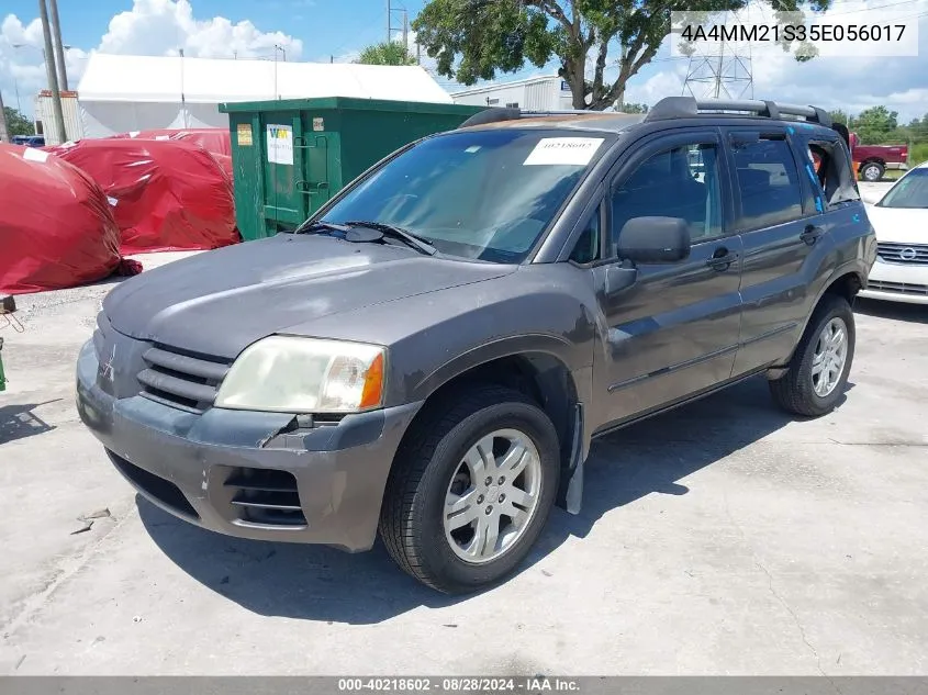 2005 Mitsubishi Endeavor Ls VIN: 4A4MM21S35E056017 Lot: 40218602