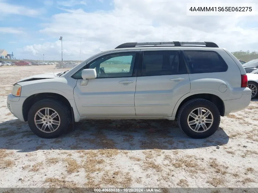 2005 Mitsubishi Endeavor Limited VIN: 4A4MM41S65E062275 Lot: 40659835