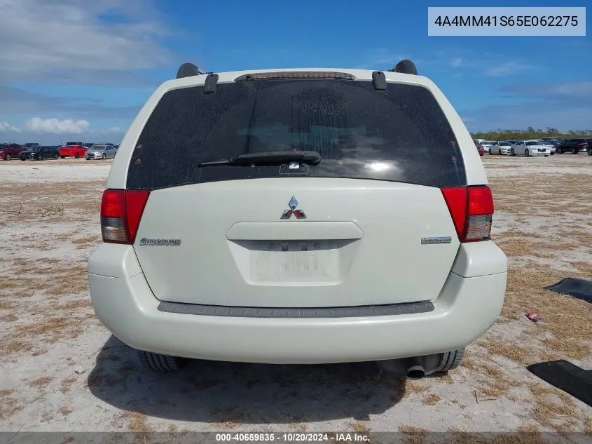 2005 Mitsubishi Endeavor Limited VIN: 4A4MM41S65E062275 Lot: 40659835