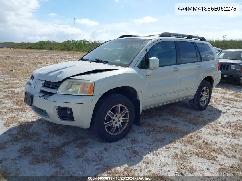 2005 Mitsubishi Endeavor Limited VIN: 4A4MM41S65E062275 Lot: 40659835