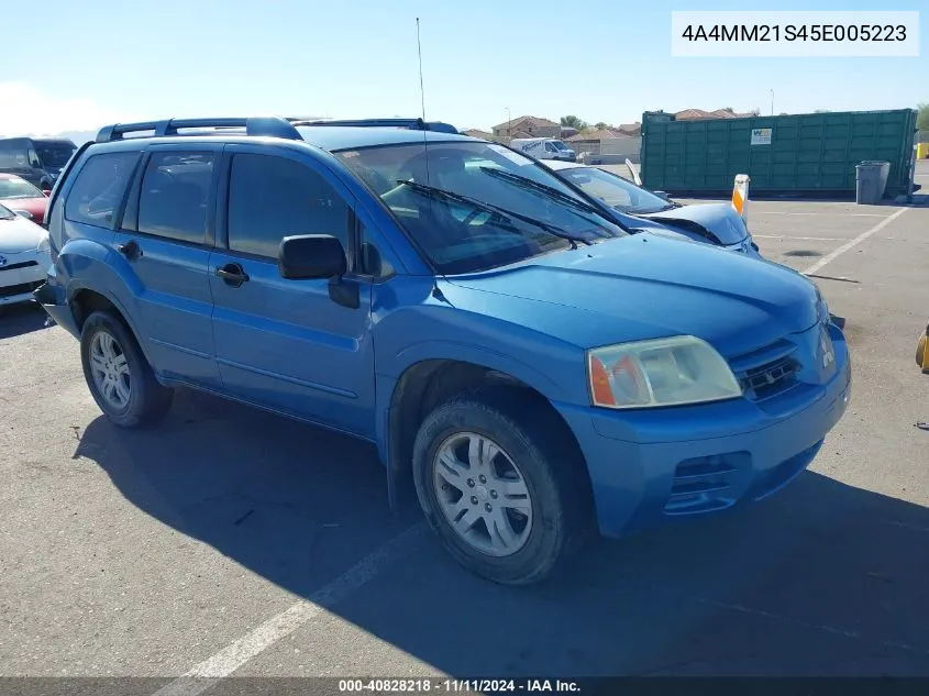 2005 Mitsubishi Endeavor Ls VIN: 4A4MM21S45E005223 Lot: 40828218