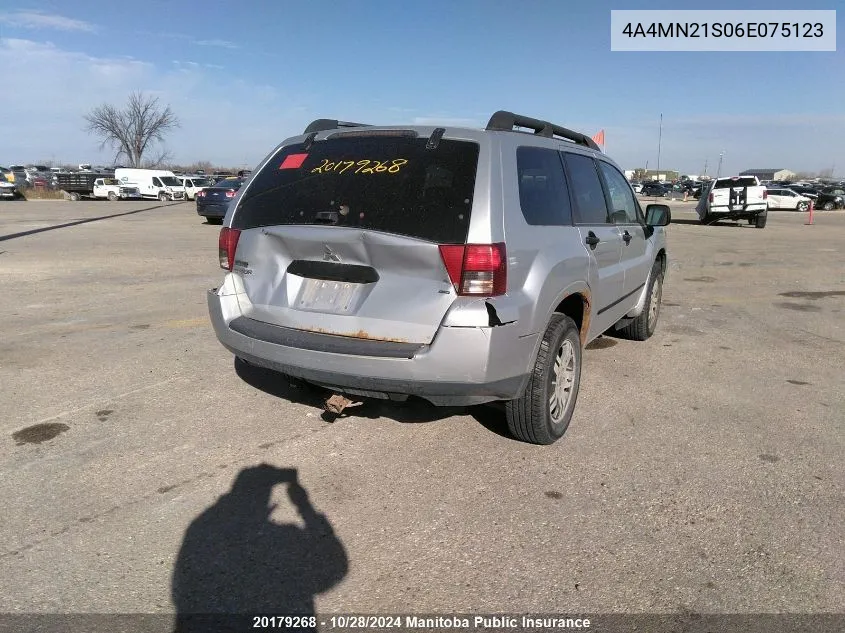 2006 Mitsubishi Endeavor Ls VIN: 4A4MN21S06E075123 Lot: 20179268