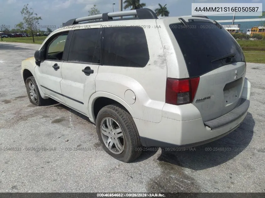 2006 Mitsubishi Endeavor Ls VIN: 4A4MM21S16E050587 Lot: 40454682