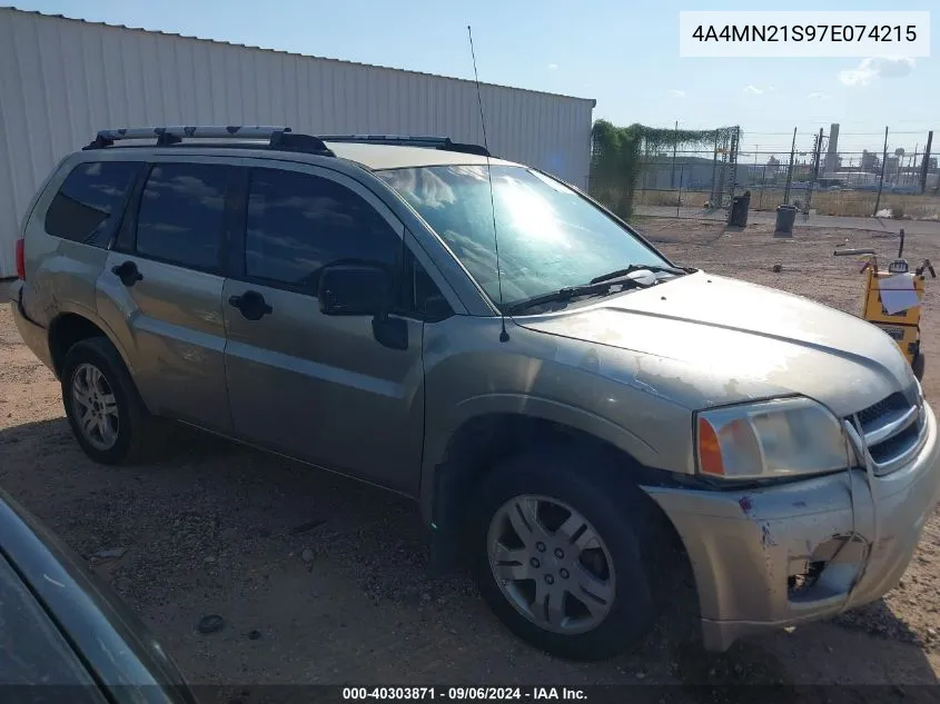 2007 Mitsubishi Endeavor Ls VIN: 4A4MN21S97E074215 Lot: 40303871