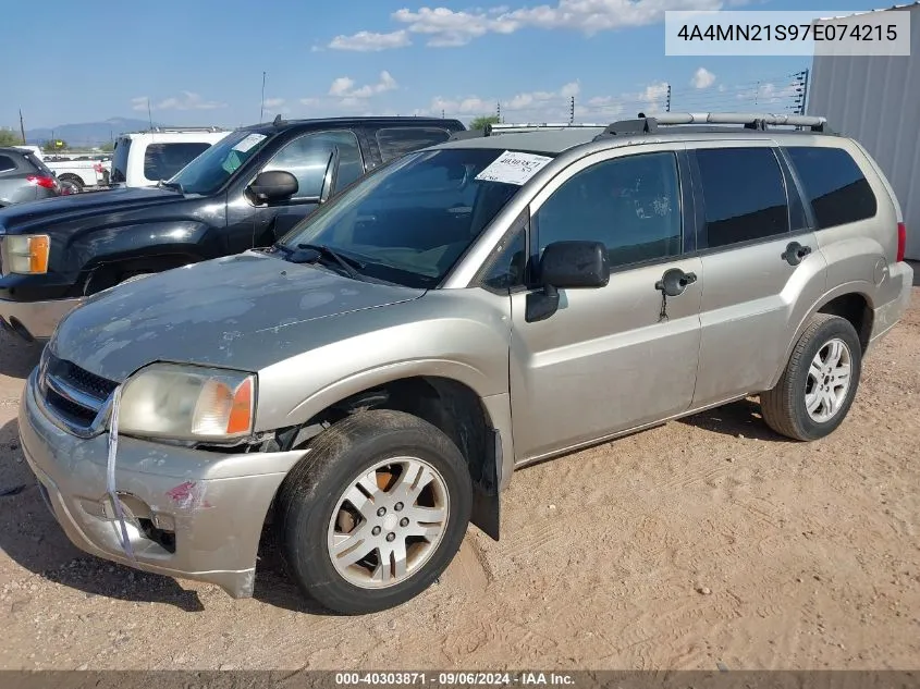 2007 Mitsubishi Endeavor Ls VIN: 4A4MN21S97E074215 Lot: 40303871