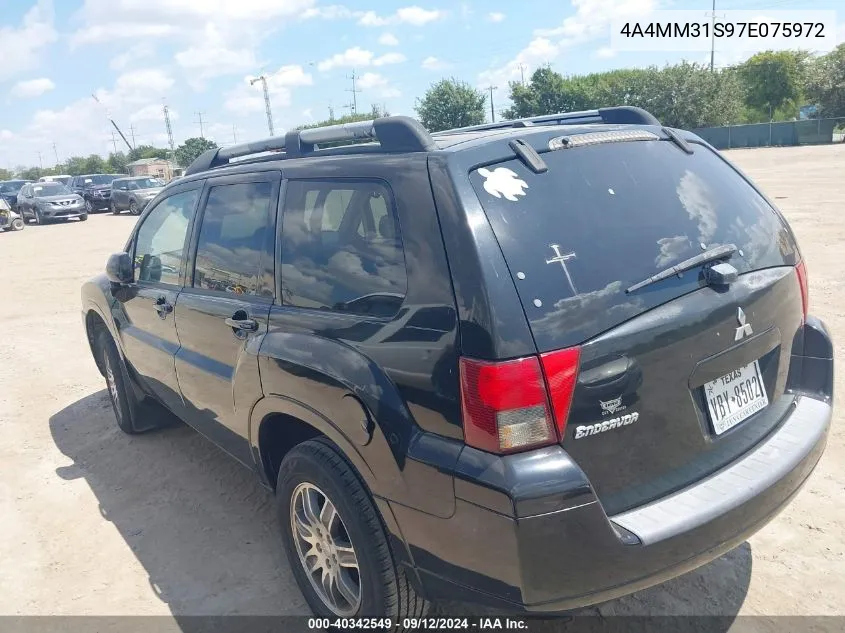 2007 Mitsubishi Endeavor Se VIN: 4A4MM31S97E075972 Lot: 40342549