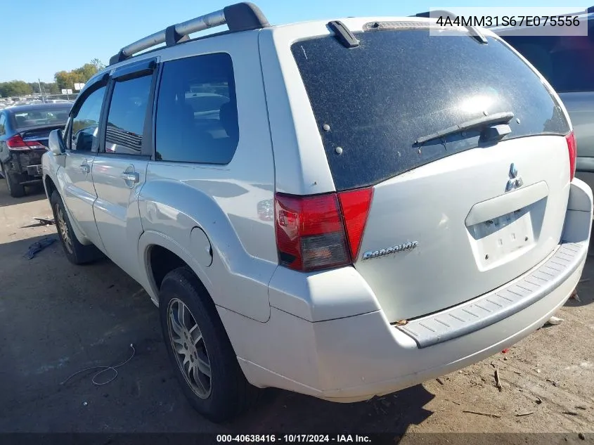 2007 Mitsubishi Endeavor Se VIN: 4A4MM31S67E075556 Lot: 40638416