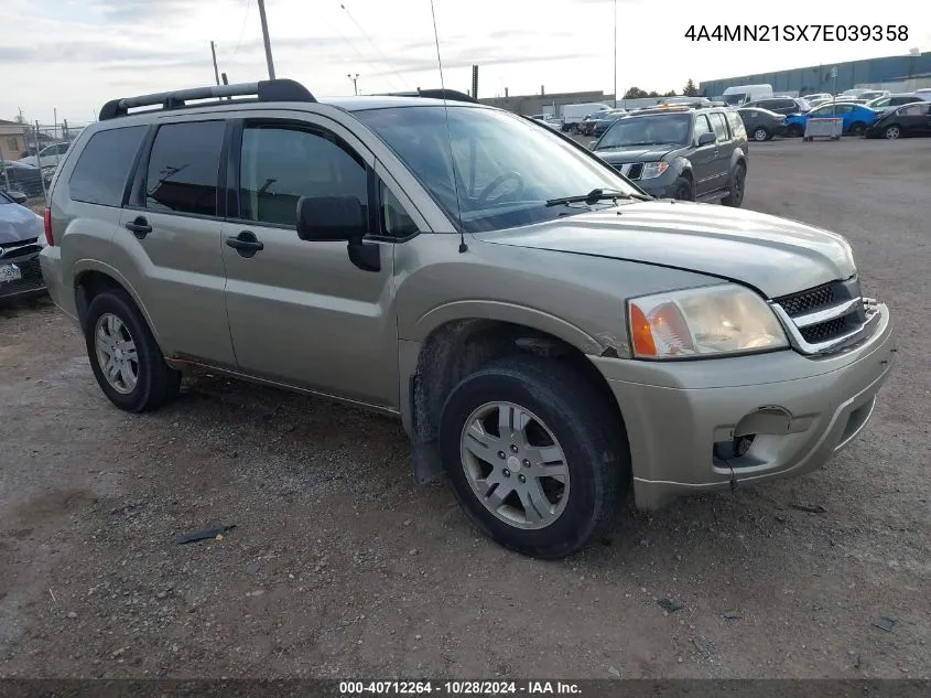 2007 Mitsubishi Endeavor Ls VIN: 4A4MN21SX7E039358 Lot: 40712264