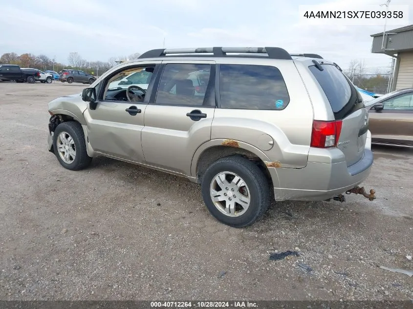 2007 Mitsubishi Endeavor Ls VIN: 4A4MN21SX7E039358 Lot: 40712264