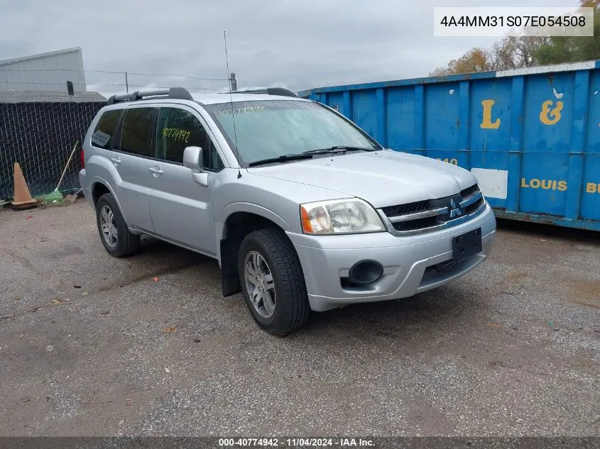 2007 Mitsubishi Endeavor Se VIN: 4A4MM31S07E054508 Lot: 40774942