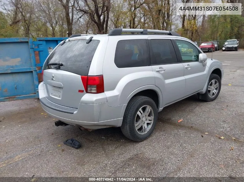 2007 Mitsubishi Endeavor Se VIN: 4A4MM31S07E054508 Lot: 40774942