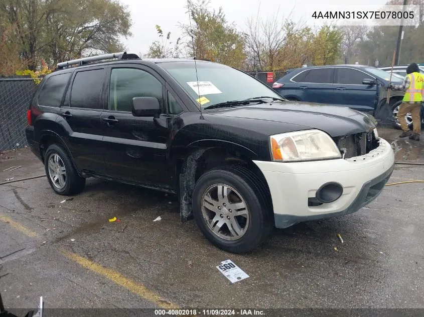 2007 Mitsubishi Endeavor Se VIN: 4A4MN31SX7E078005 Lot: 40802018