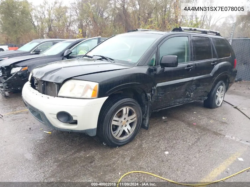 2007 Mitsubishi Endeavor Se VIN: 4A4MN31SX7E078005 Lot: 40802018