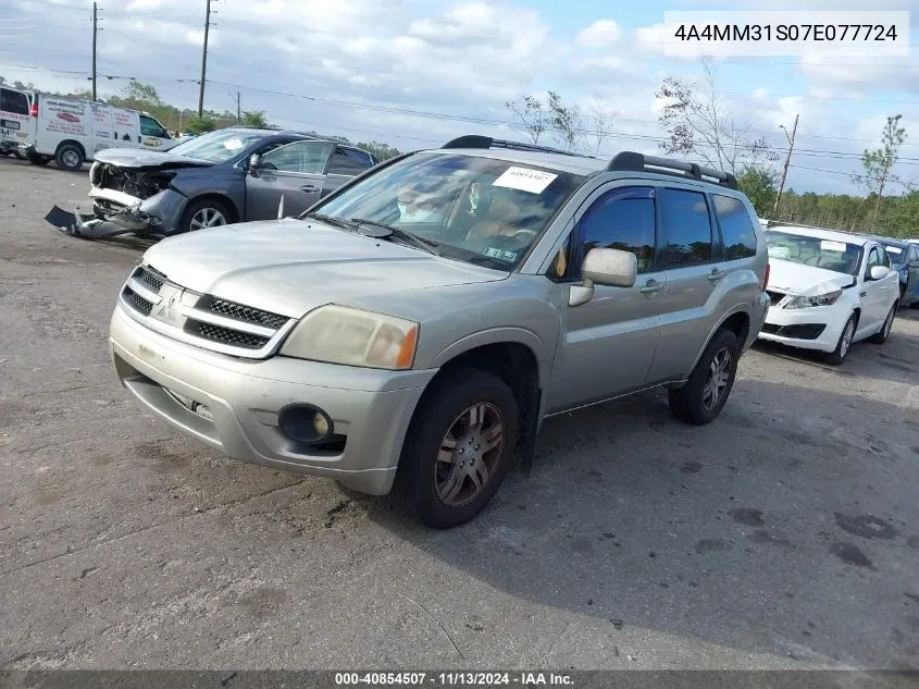 2007 Mitsubishi Endeavor Se VIN: 4A4MM31S07E077724 Lot: 40854507