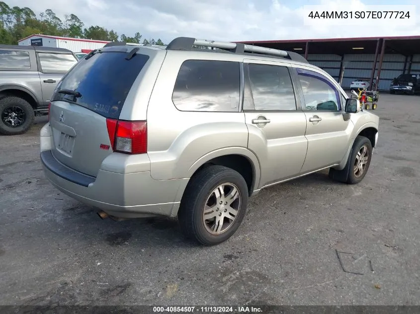 2007 Mitsubishi Endeavor Se VIN: 4A4MM31S07E077724 Lot: 40854507