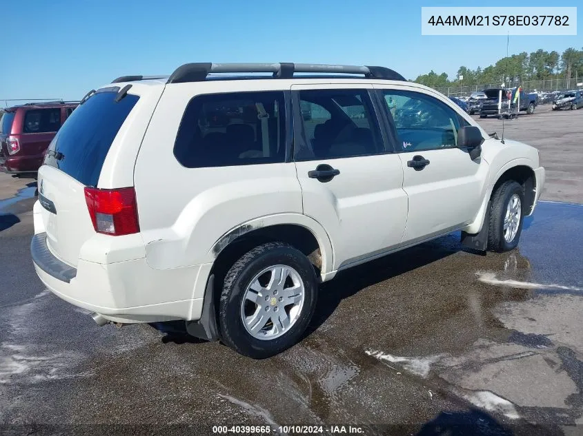 2008 Mitsubishi Endeavor Ls VIN: 4A4MM21S78E037782 Lot: 40399665