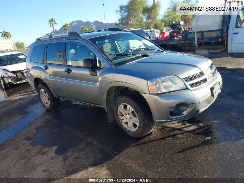 2008 Mitsubishi Endeavor Ls VIN: 4A4MN21S88E027419 Lot: 40731799